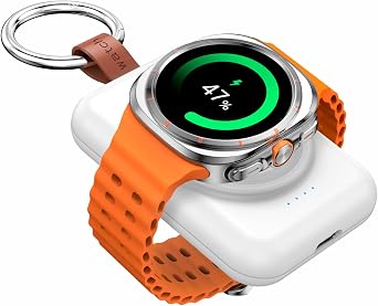 Charger for Samsung Galaxy Watch, 1800mAh Portable Travel Magnetic Charger for Samsung Galaxy Watch 8/8 Classic/Ultra/7/6/6 Classic/5/5Pro/4/3 and Active 2/1 White