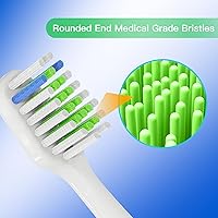 Vista 3 de Cabezales de repuesto compatibles con Aquasonic Duo SeriesHome Dental Center Cepillo de dientes eléctrico (no para la serie Duo PRO) - 4 blancos y 4