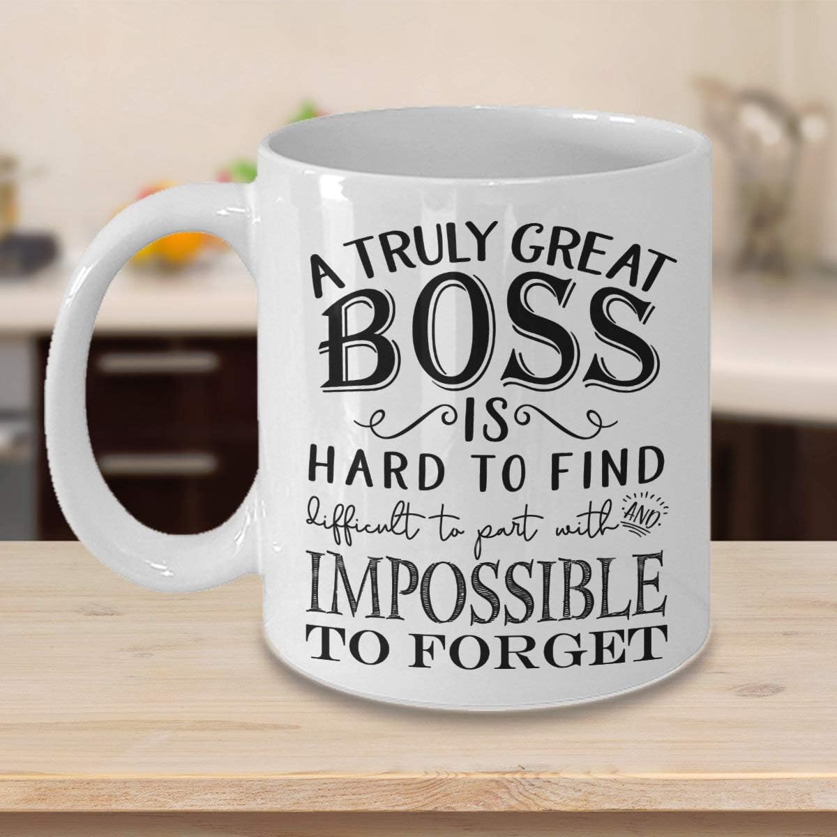 Top Brands A Truly Great Boss is Hard To Find Difficult to Part With Mug - Best Gift Idea for Men or Women Bosses Day Leaving Moving Appreciation Retirement (11oz, white)