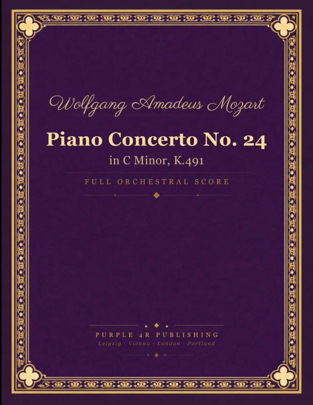 Mozart: Piano Concerto No. 24 in C minor, K. 491 - Full Orchestral Score