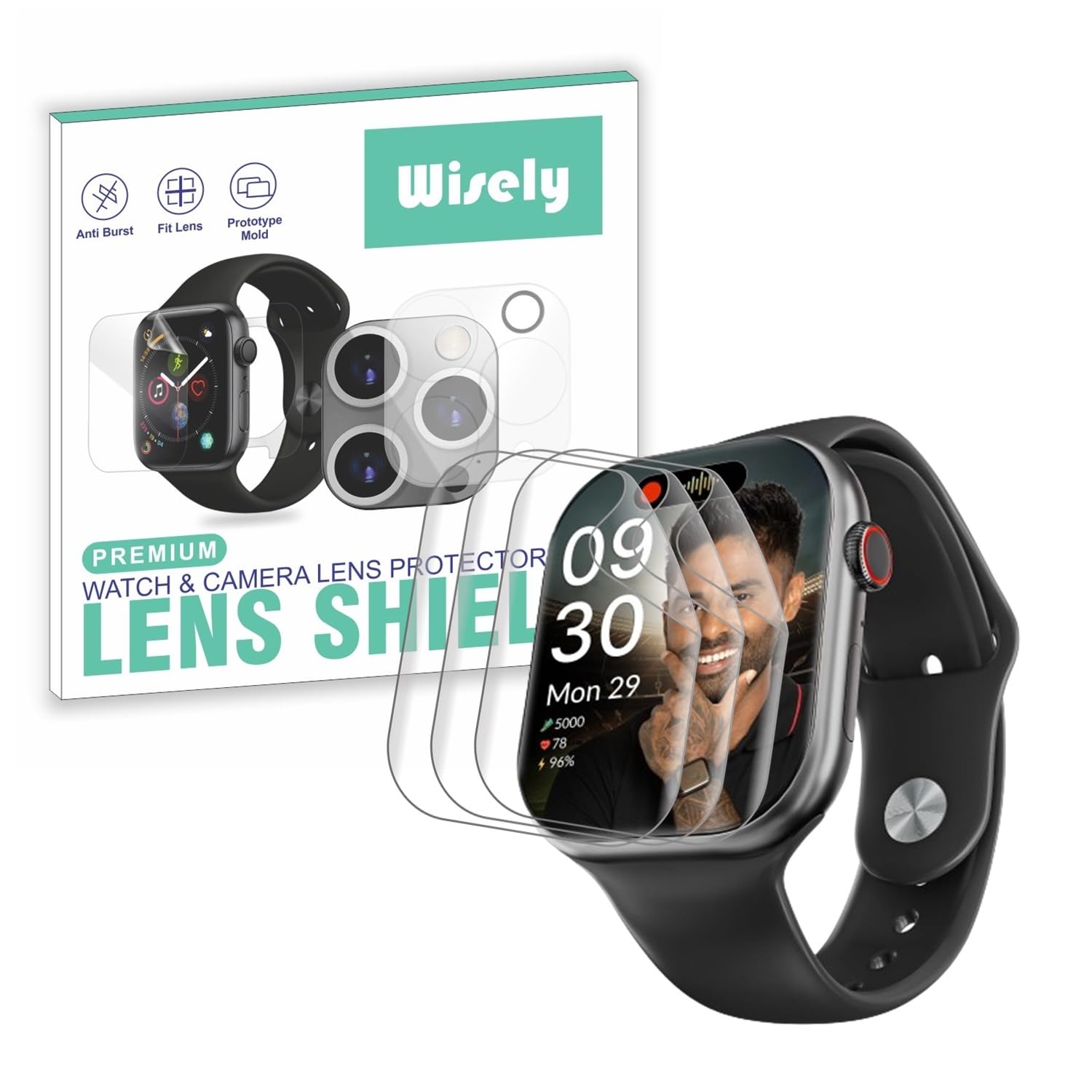 Wisely |3pcs| Screen Guard Protector For Crossbeats Nexus Smartwatch |2.1"| Bubble Free, Easy installation kit, Clear HD, Full Cover (B0CQ8NCMRP) Amazon Price History, Amazon Price Tracker