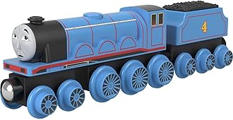 Thomas & Friends Wooden Railway Gordon Engine and Coal Car, Push-Along Train Made from sustainably sourced Wood for Kids 2 Years and up