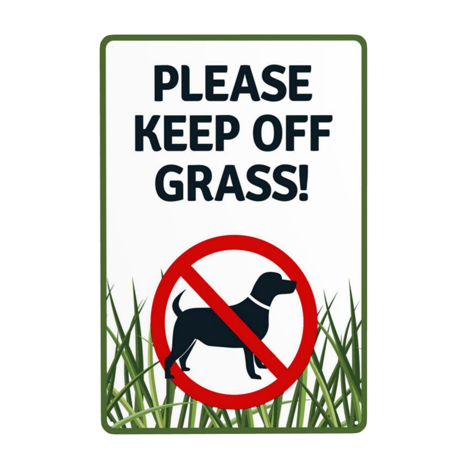 No Dogs Allowed Near Garden Plants Vintage Metal Yard Warning Sign 12x8 Inch