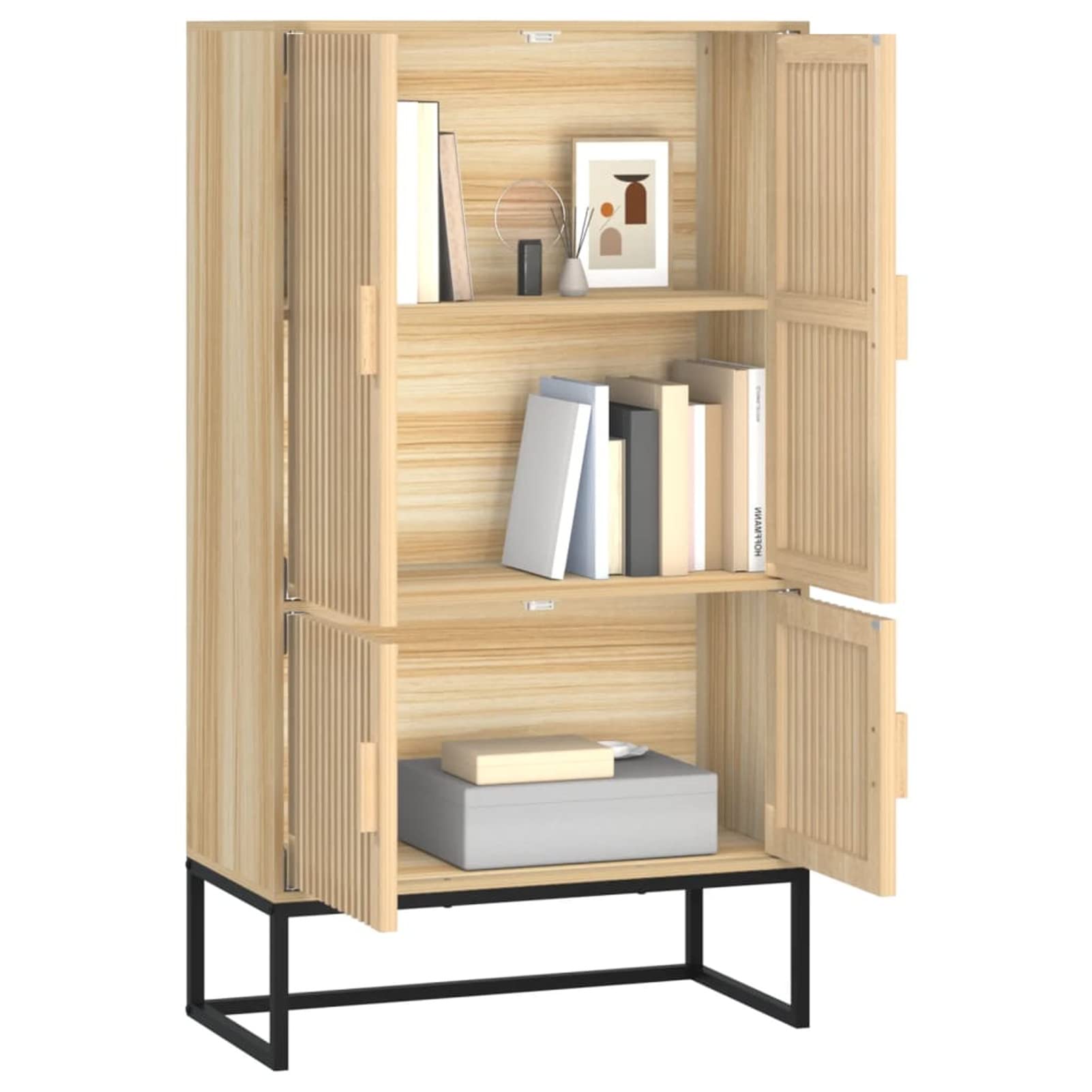 Aparador Alto Madera contrachapada Muebles Salon Mueble Auxiliar salón Mueble aparador Salon 70x35x125 cm
