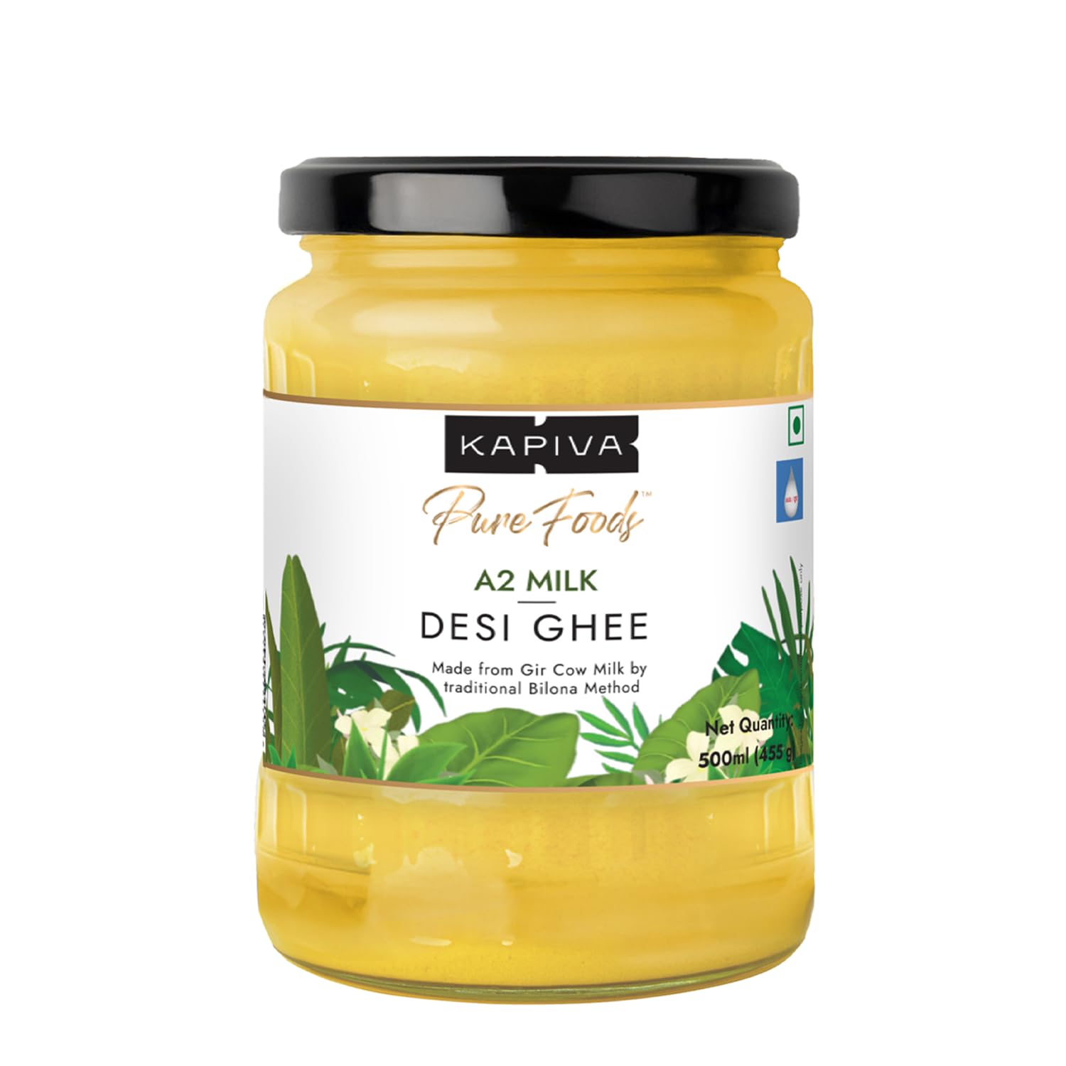 Certified A2 Gir Cow Ghee 500ML | Traditional Vedic Bilona Method | Grassfed, Pure & Healthy | Curd-Churned | Premium Glass Bottle | 100% Natural & Lab-Tested | Rich in Nutrition