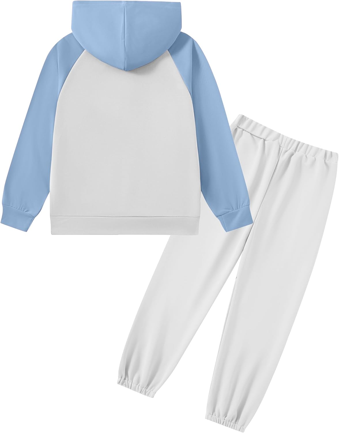 Girls 2 Piece Outfits Tracksuit Quarter Zip Hoodie Long Sleeve Sweatshirt and Sweatpants Set with Pockets - Image 5