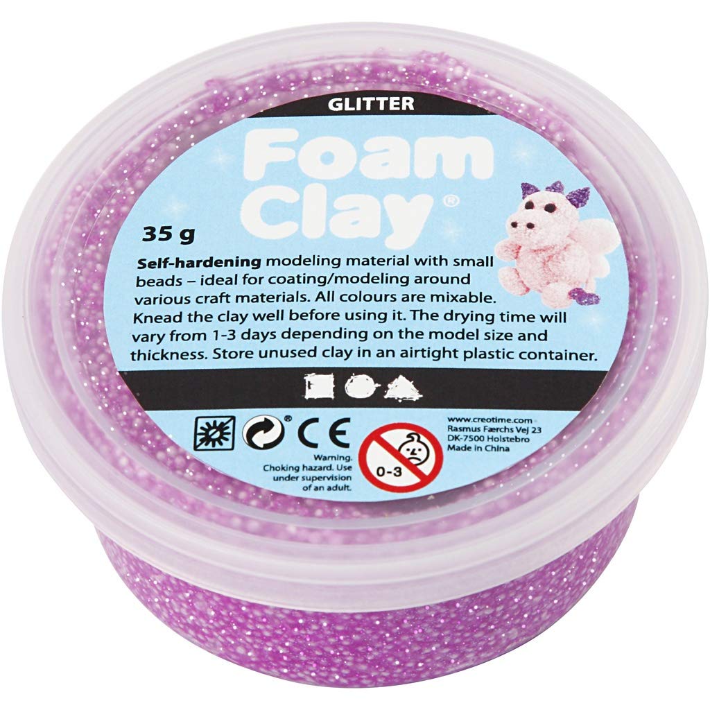 Foam Clay®, Violett, Glitzer, 35 g