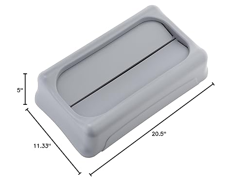 Vista 8 de Rubbermaid Commercial Products SLIM JIM Swing Lid for Use with 16/23 GAL Vented Slim Jim Containers, for Kitchens/Classrooms/Offices/Back of House