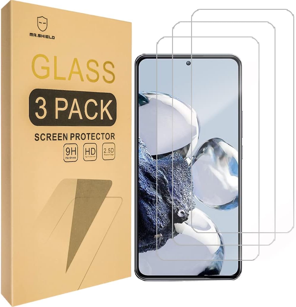 [3-Pack] Designed For Xiaomi 12T Pro/Xiaomi 12T 5G [Tempered Glass] [Japan Glass with 9H Hardness] Screen Protector with Lifetime Replacement