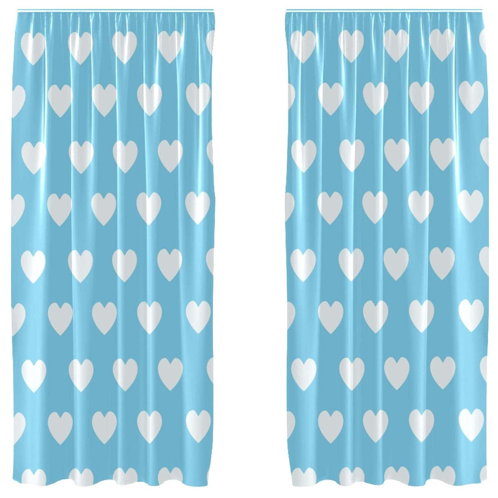 Panneaux décoratifs pour chambre et salon au motif cœur bleu