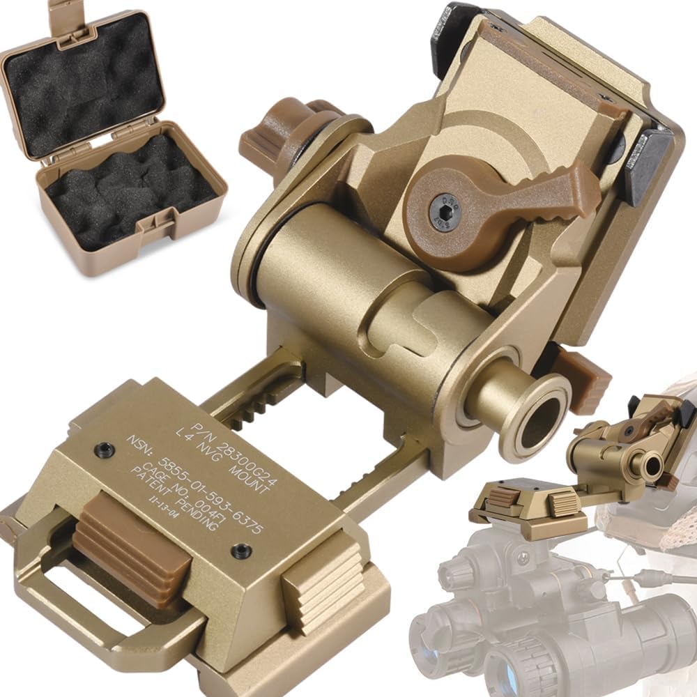 NVG Mount for PVS14/15/18 G24 Night Vision Goggles Adjustable L4 G24 Metal NVG Helmet Mount PVS 31 CNC Dovetail NVG Mount