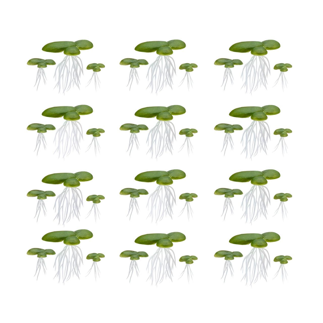 LuckyOpt 2Pack Artificial Floating Duckweed, Plastic Aquarium Floating Plants Mini Fake Duckweed, Plastic Aquarium Floating Plants for Fish Tank Aquariums Decor (2PCS)