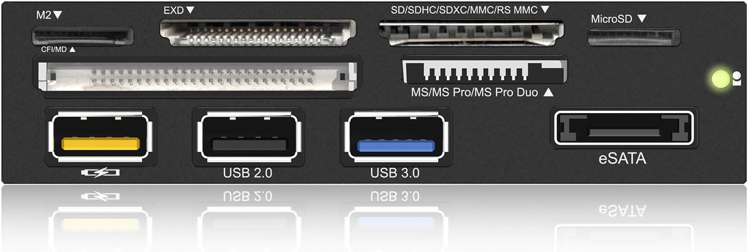 Icybox IB-868 3.5 inch USB 3.0 Multi-Card Reader with USB Charging Port