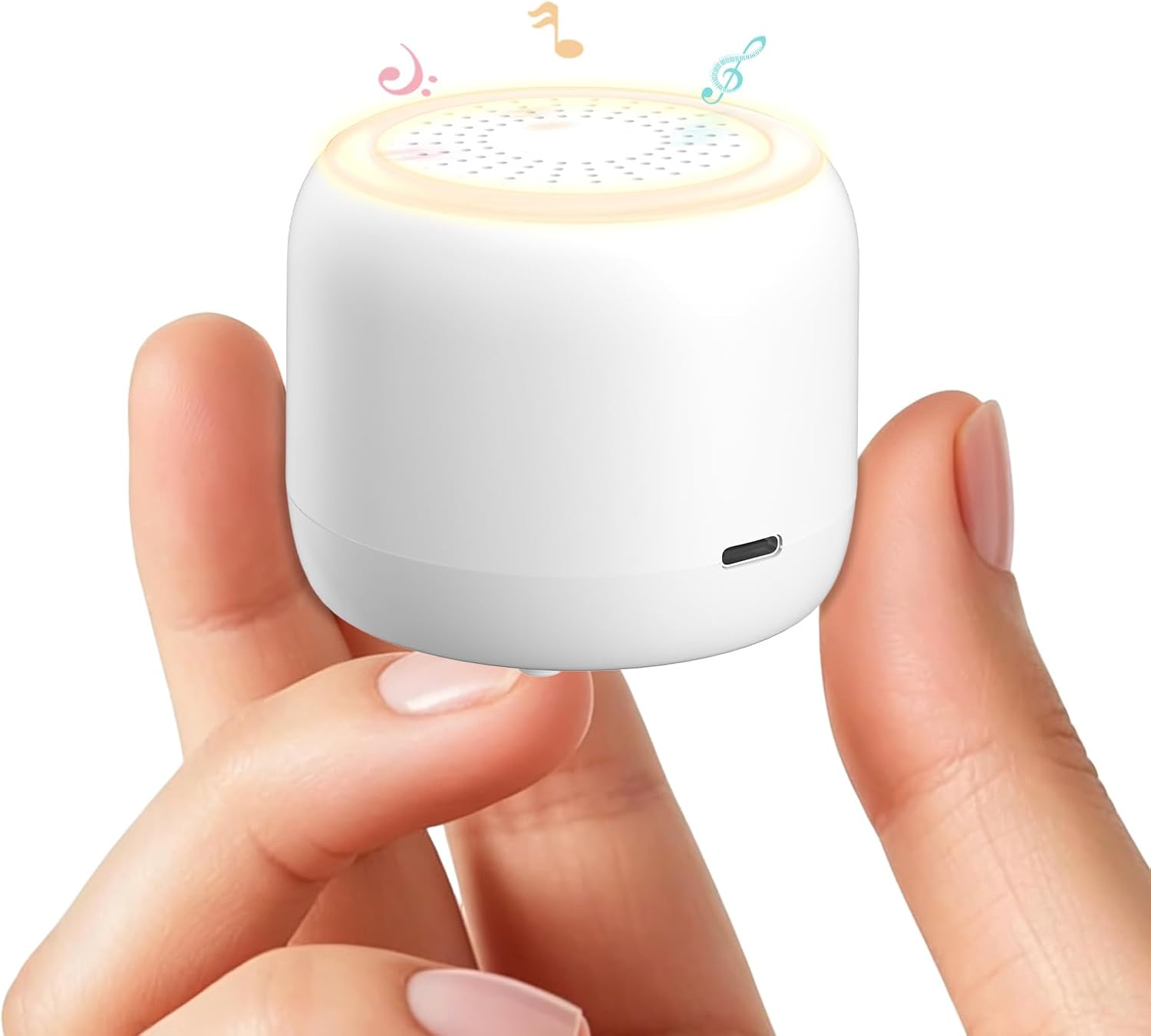 Portable & Mini Rechargeable White Noise Machine with 22 Soothing Sounds 3 Timer Options, Memory Function for Baby, Kids, Adults Use for Travel, Camping, Home, Nursery & Office