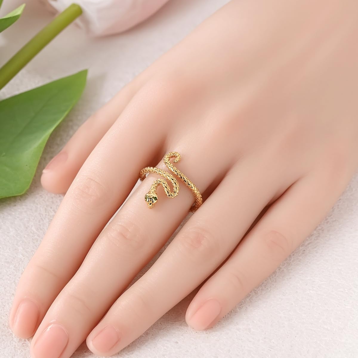 925 Sterling Silver Adjustable Open Rings for Women with Snake, Evil Eye or Bee Designs, Dainty Stackable Thumb Finger Rings, Gold Silver Ring Jewelry Gift for Mujer, Size 6-9