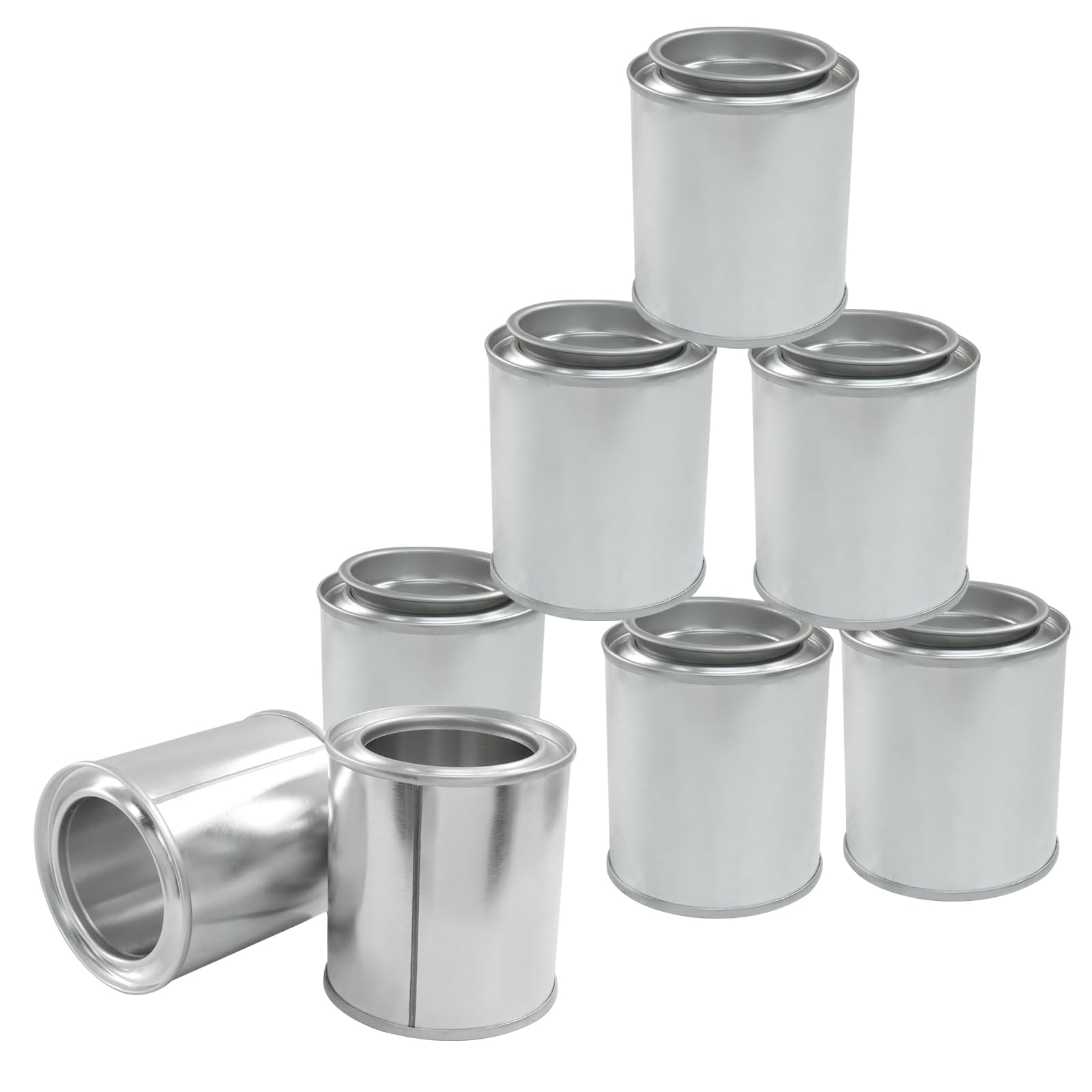 8 Pack Empty Paint Cans with Lids, 1/4 Pint Paint Cans
