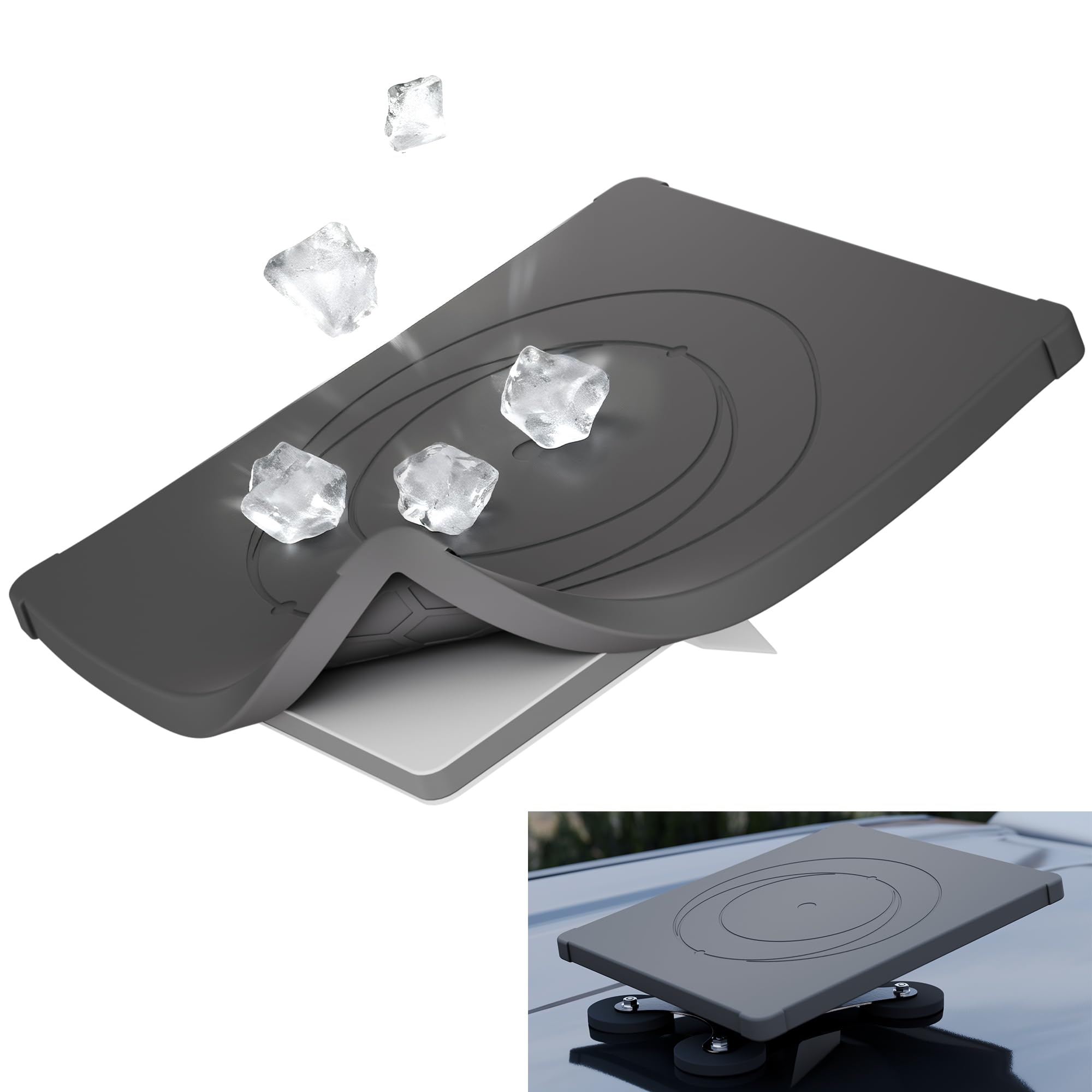 EAZUSE Starlink Mini Cover, Starlink Mini Protective Cover Liquid Silicone Sleeve Accessories for Camping Outdoor Protector from Scratching Hailstone Grey