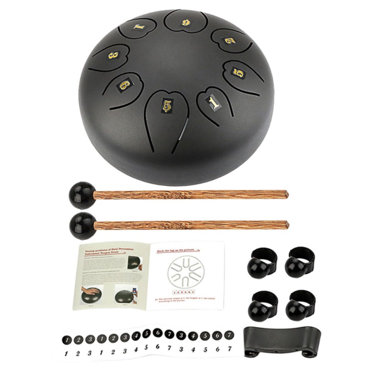 1set Strumenti Musicali Ethereal Drum Percussione Portatile Per Meditazione e Relax Drums Per Amanti Della Musica Colore Semplice e Delicato Creativo Per Occasioni Speciali