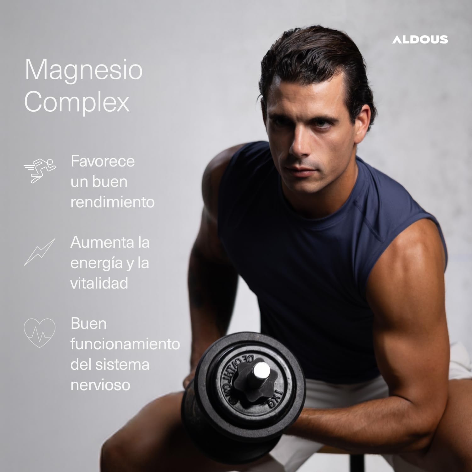 Magnesio Complex - 3000mg - Triple Magnesio Bisglicinato, Citrato y Malato - 200 Cápsulas - 422,5mg Elemental por Dosis - Alta Biodisponibilidad - Rendimiento, Energía, Bienestar - ALDOUS