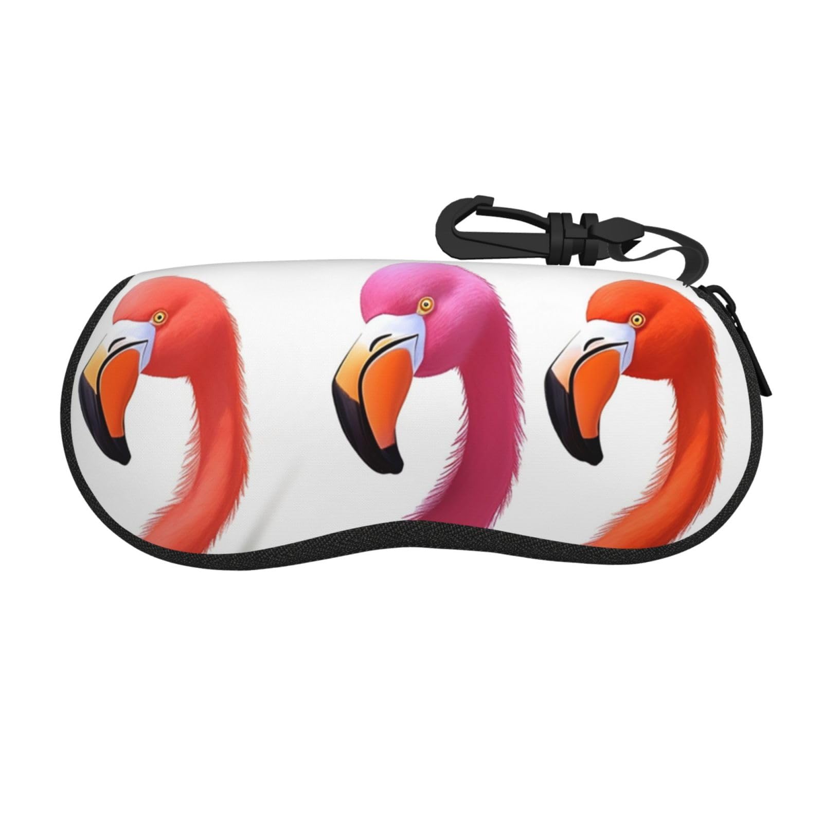 QGGHNISD Flamingo Soft Shell Glasses Case, Anti-Scratch And Dustproof Sunglasses Glasses Case With Zip Closure