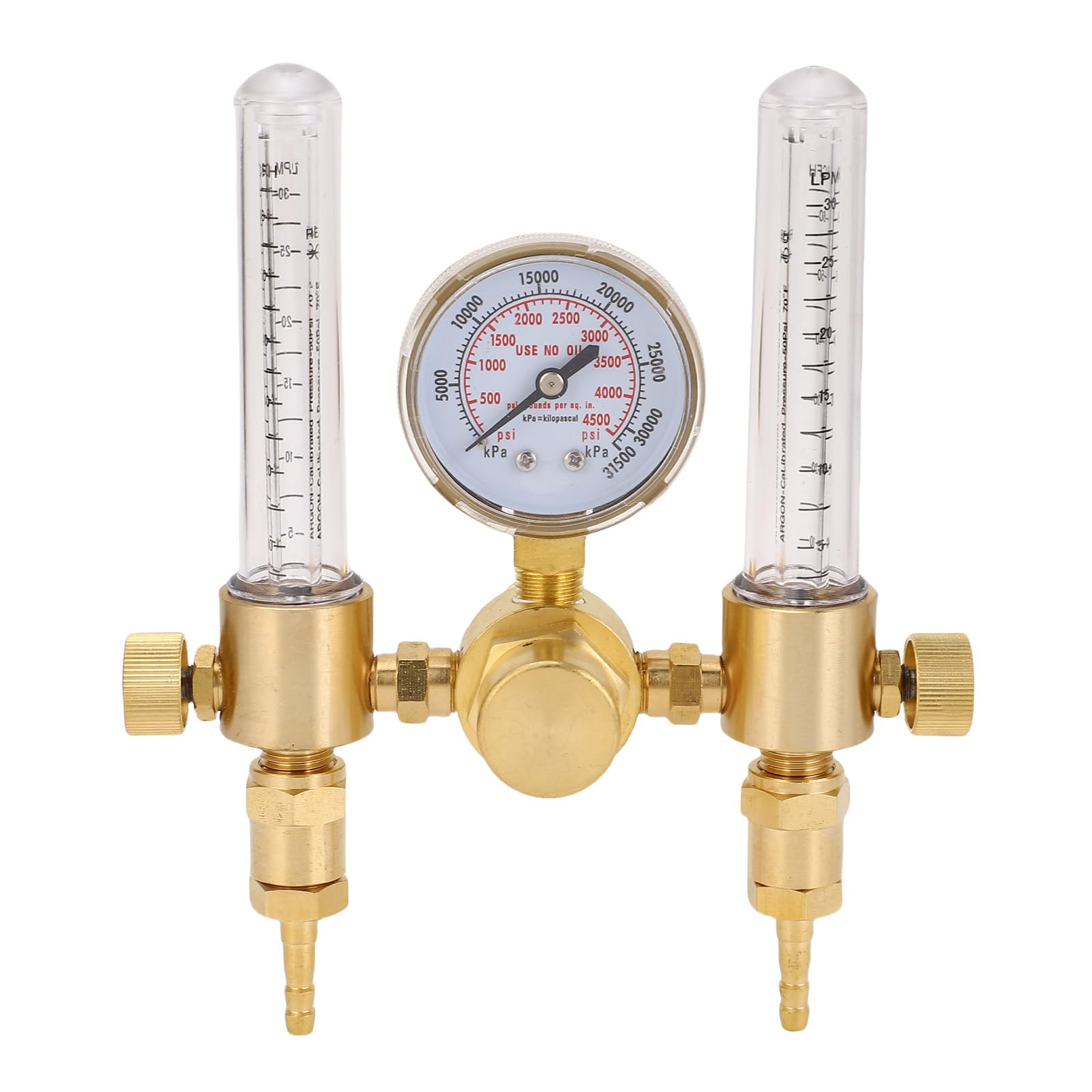 Zunate Przepływomierz Regulatora Gazu 0-60 CFH z Podwójnym Gniazdem |CGA580 Mosiężny Miernik Argonu 0-4500 PSI do Spawania TIG MIG ze Złączem Węża