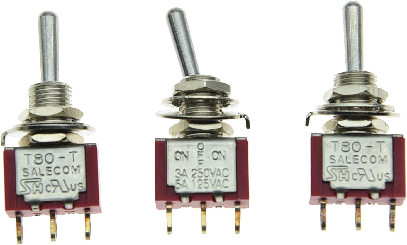 SALECOM 3X SPDT 3 Position ON Off ON Guitar Mini Toggle Switch Car/Boat Switches