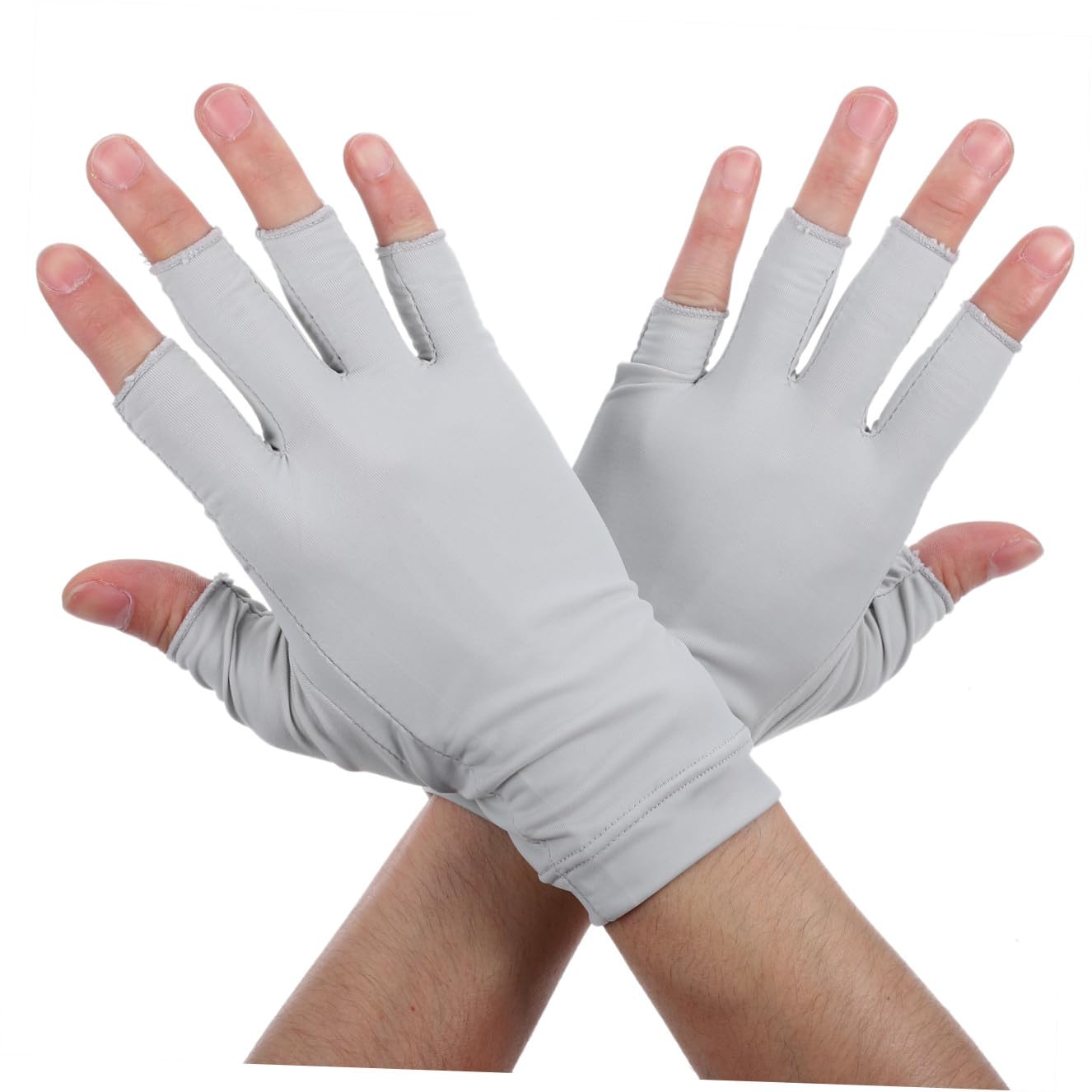 FRCOLOR 5 pares de guantes UV de manicura, guantes de protección solar, guantes de protección para manicura, guantes de uñas, mitones, lámpara de uñas anti-UV, escudo de tela para mujer