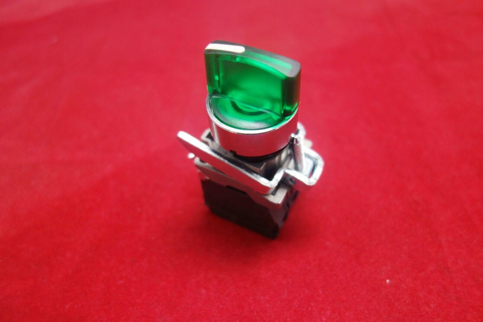 Generic 1PC 22mm Illuminated Selector Switch 2 Position Fits Green XB4BK123G5 120V LED