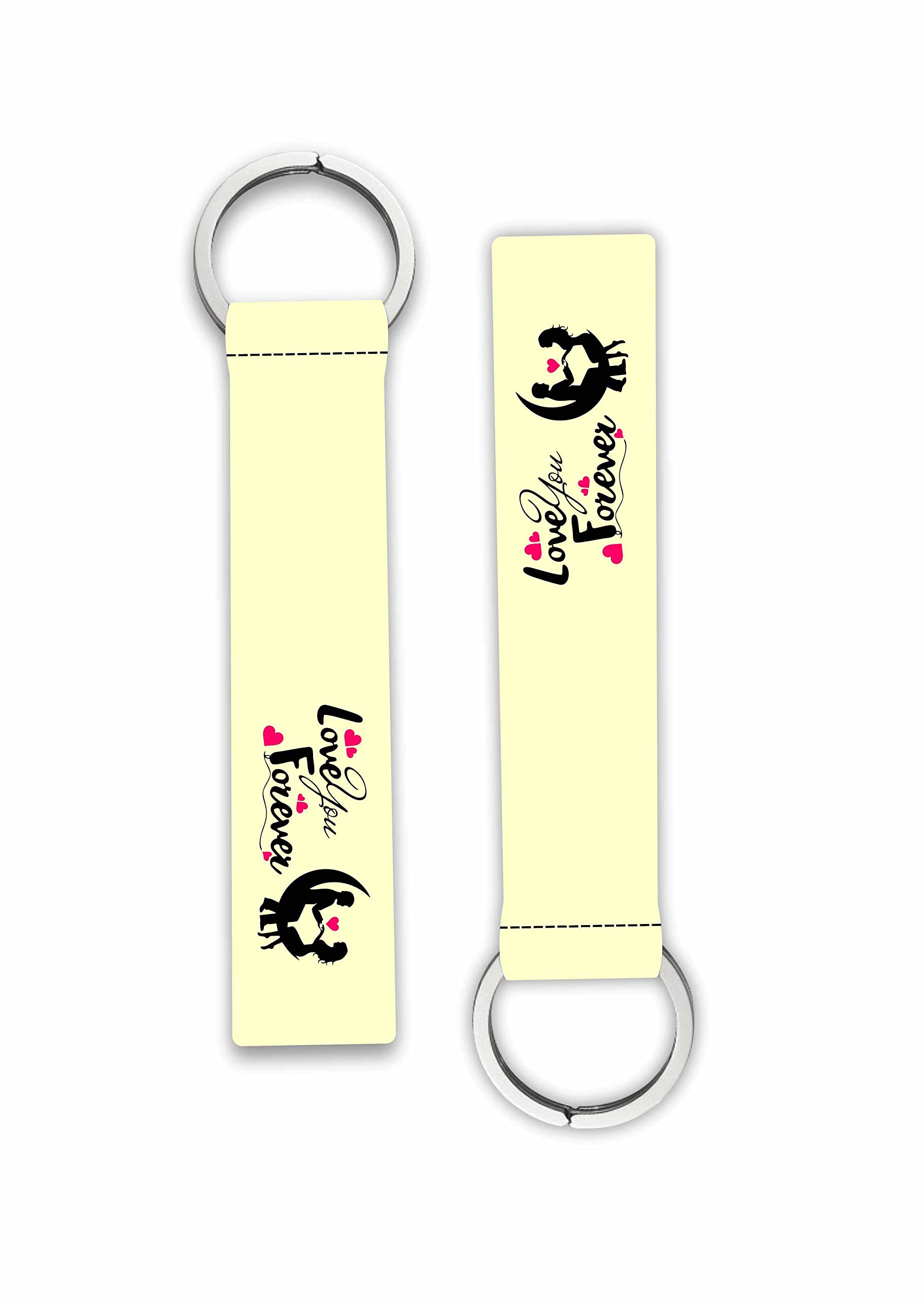 1Pcs Love You Forever Couple Quotes Lanyard keychain Holder Cars Bikes Scooters Boys Girls Key Holder Key Tag Multicolored (6 x 1 Inches)-image-17