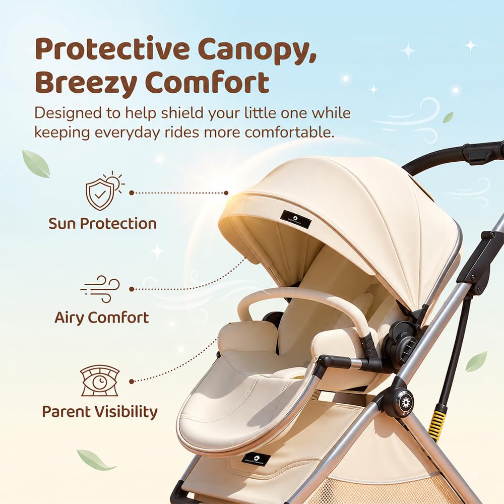 StarAndDaisy Coballe Stroller - Lightweight & Travel Friendly -8
