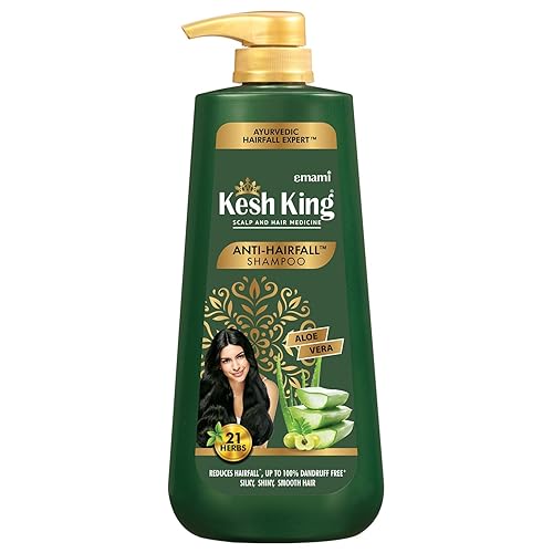 Emami Kesh King Ayurvedic - Champú anti caída de cabello que reduce la caída, 21 ingredientes naturales con la bondad del aloe vera, bhringraja y