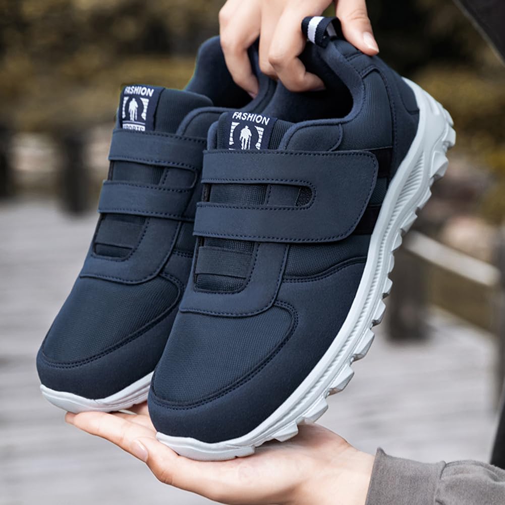 RUYI Zapatos diabéticos para mujer y hombre, extraanchos, para personas mayores, ortopédicos, para caminar, ultraligeros, con cierre de velcro para pies hinchados