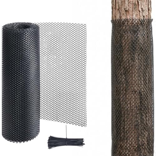 Red de malla hexagonal | 40 cm x 3 m para aves de corral y protección – Barrera para jardín y animales con 50 bridas – Para pollos, perros, gatos, conejos, aves de corral, plantas de patio y
