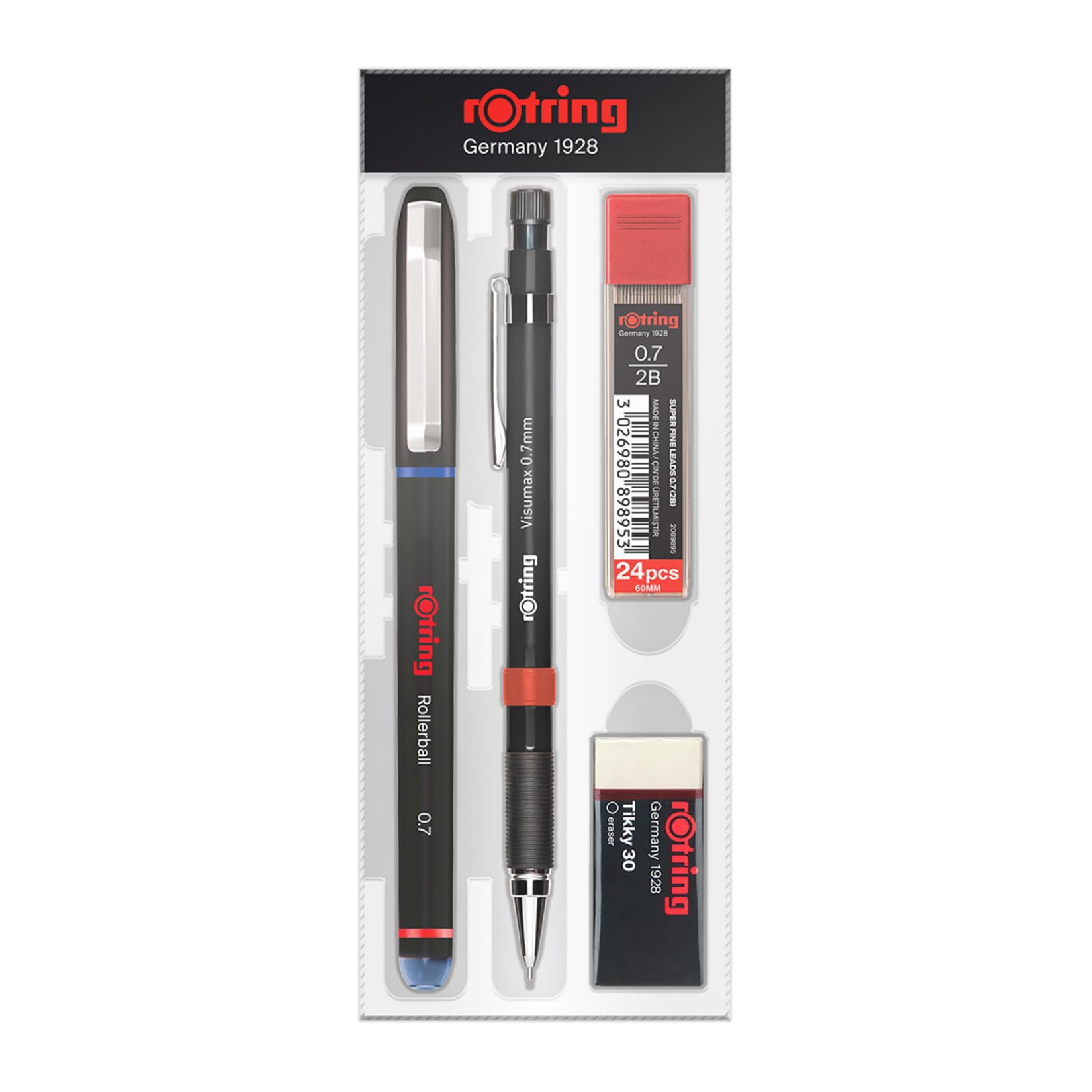 rOtring Visumax + Roller Ofis Seti- 0.7 mm, Kırmızı