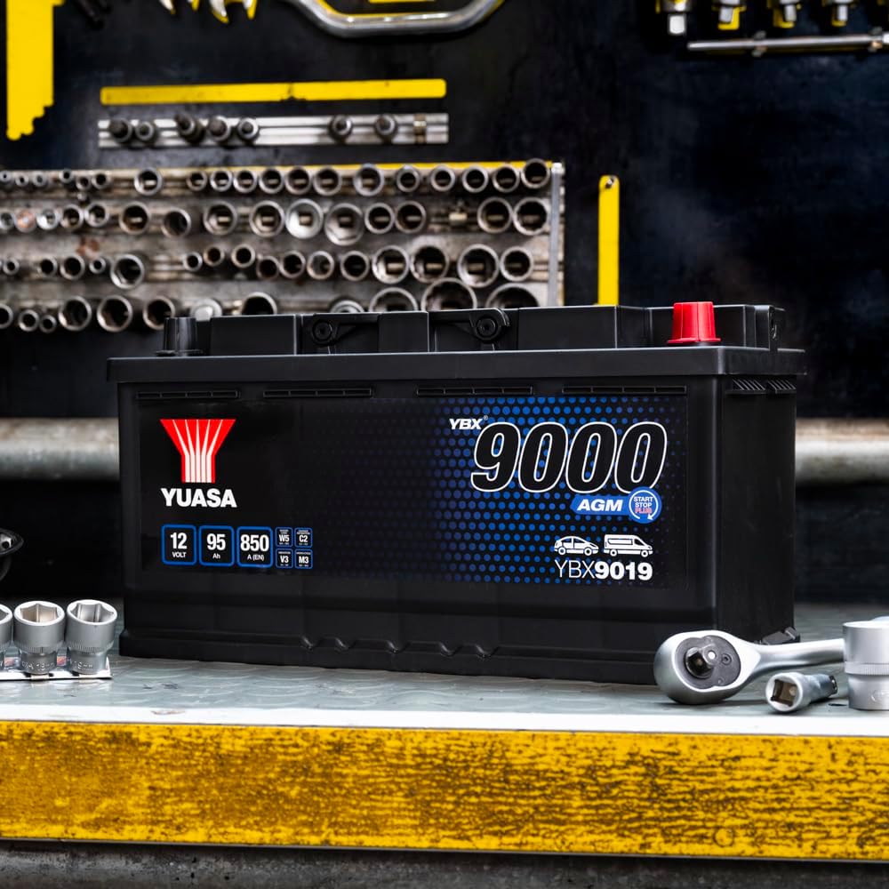 Yuasa YBX9019 12V 95Ah 850CCA AGM Start Stop Plus Maintenance Free Car Battery