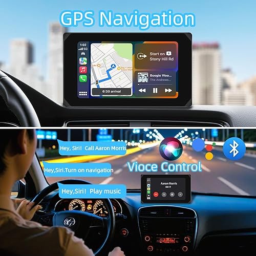 Miniatura 3 de VSYSTO Truck Carplay, 5 "pantalla táctil WiFi 3CH Truck Dash Cam, navegación GPS, Monitoreo de estacionamiento, Cámaras frontal e izquierda y