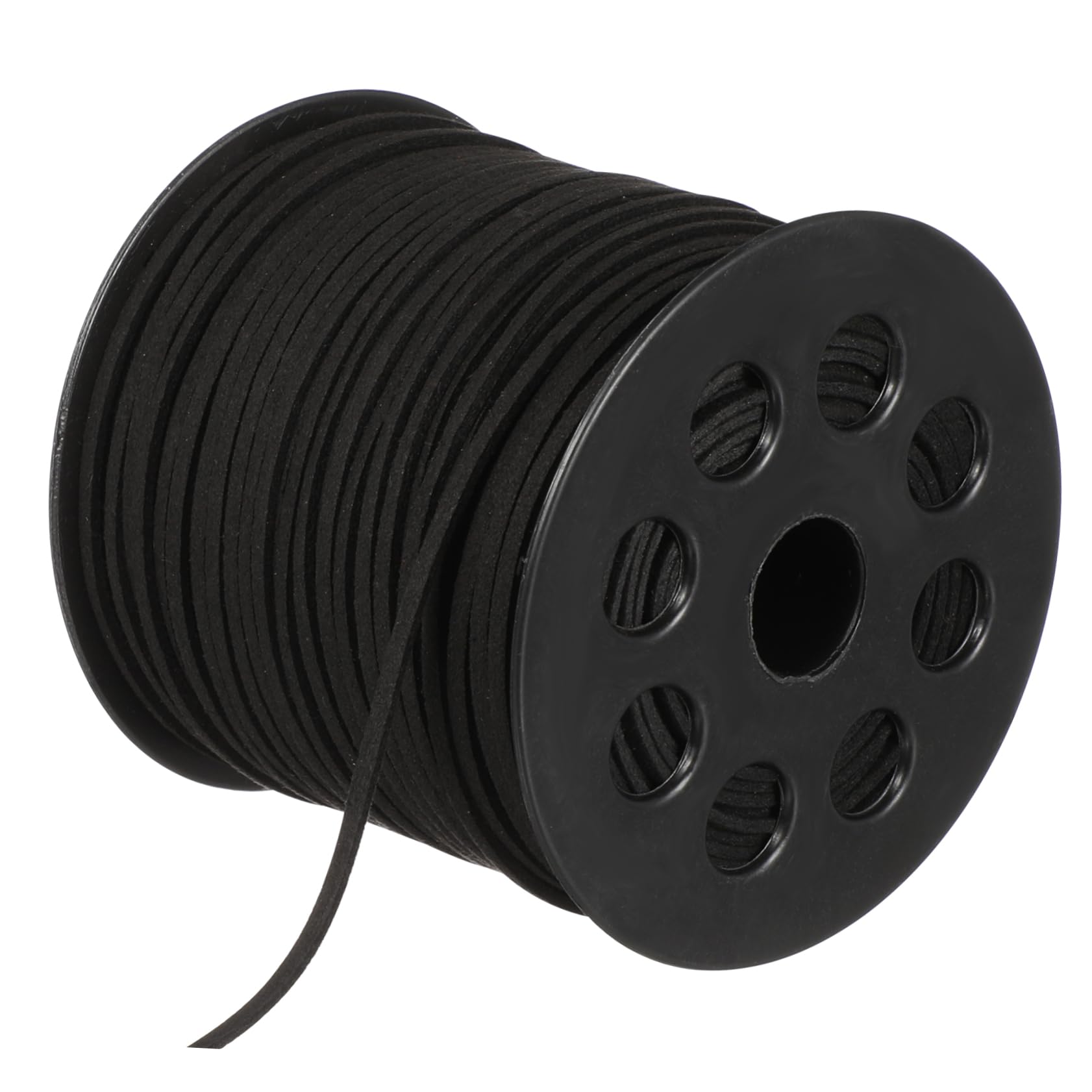 SHINEOFI 3rotoli Filo Pelle Sintetica Da Cordino Per Creazioni Bracciali e Collane Materiale Suede Finto Nero