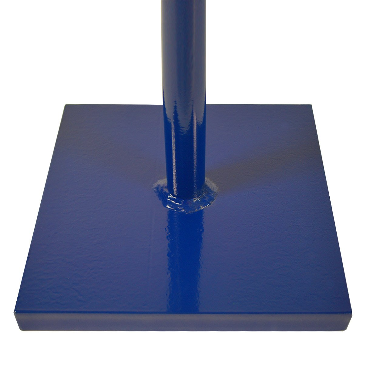 HELO Erdstampfer Betonstampfer aus Stahl 6 kg mit Einhand-Griff, Handstampfer zum Verdichten mit 15x15 cm großer und 25 mm starker Grundplatte, Höhe: 115 cm, Gewicht: 6 kg, Farbe: Blau