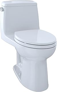TOTO MS854114E#01 Eco Ultramax Elongated One Piece Toilet, Cotton White