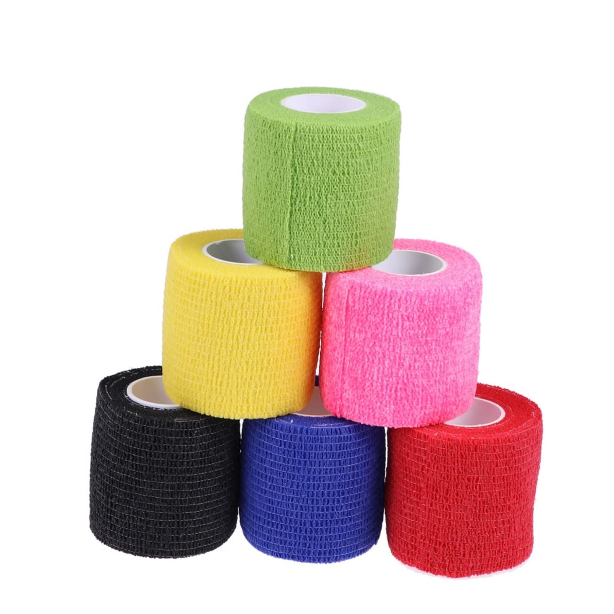 HOMOCONO 6-Pack 5x450cm Athlete's Elastic Wrap for Sensitive Skin Scar for Scars Sports
