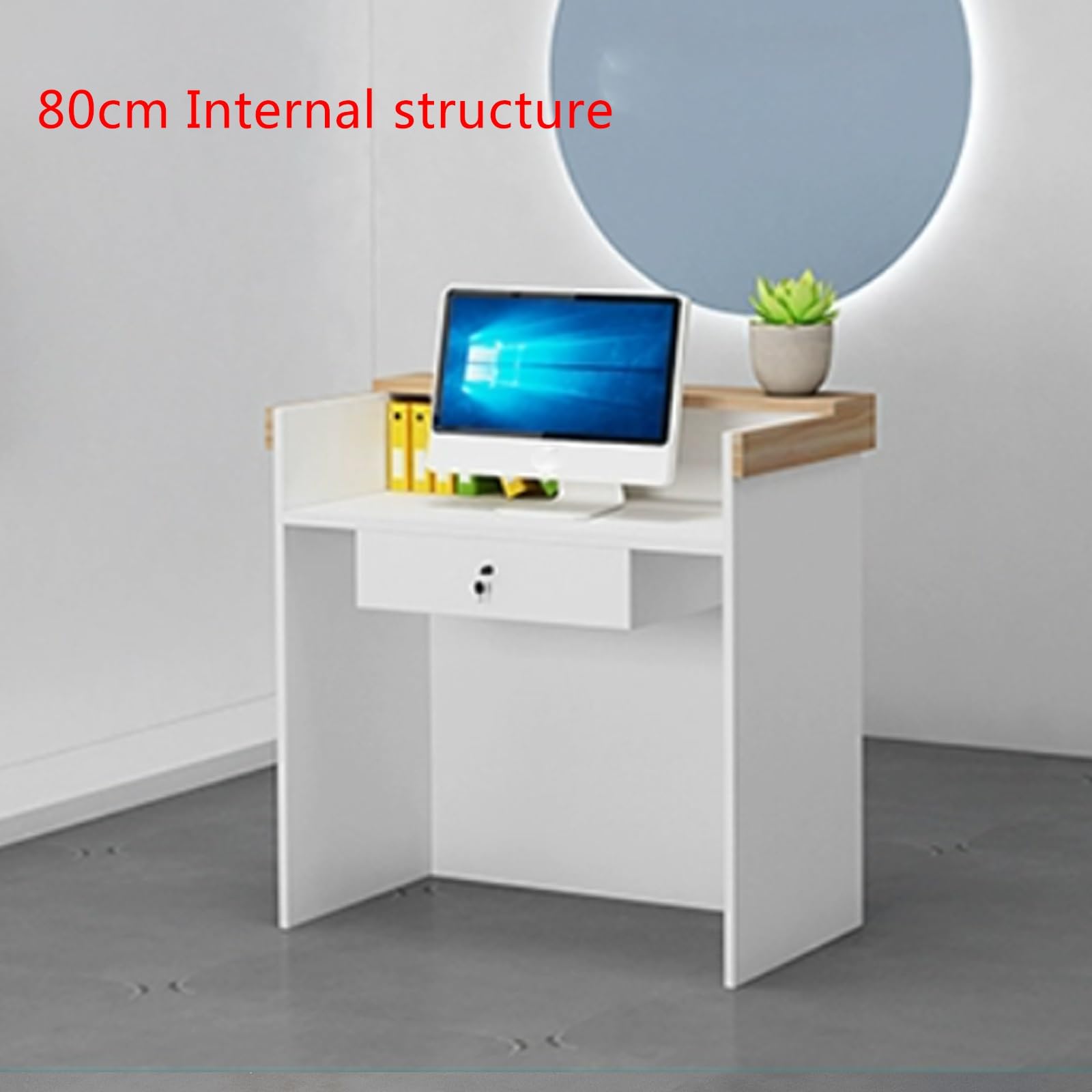 Moderno banco reception – elegante bancone anteriore per Reta & Office Checkout – Stazione di ricezione compatta con spazio di archiviazione – perfetto per aziende e uso commerciale