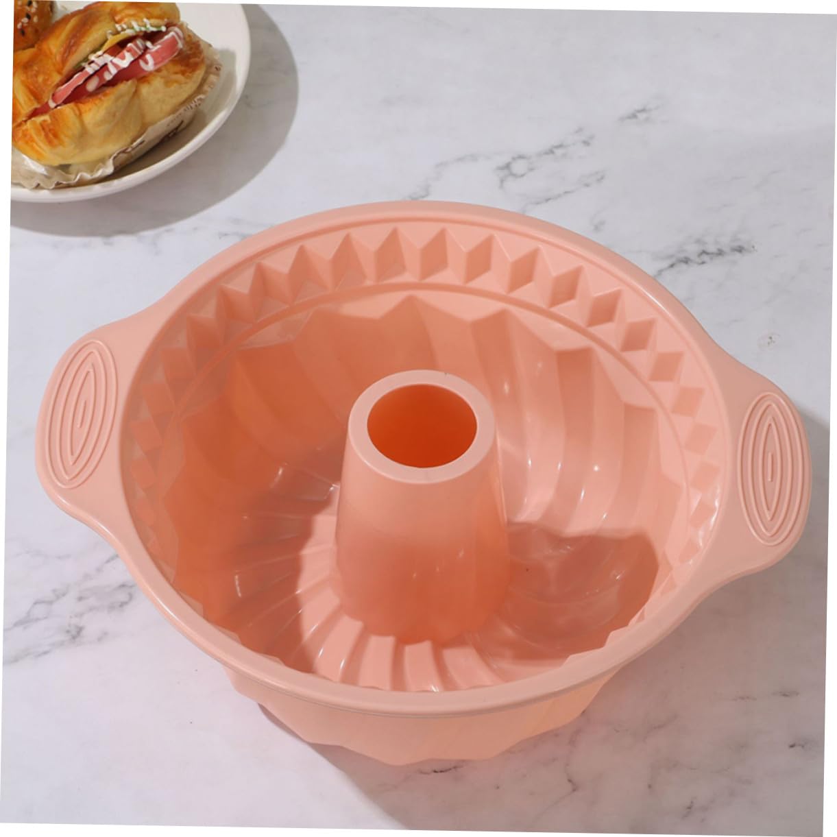 BESTYASH Set 3 Stampi in Silicone per Torta Mousse Design Scanellato e Rotondo, Superficie Liscia, Grande capacità per Dolci Fatti in Casa e Riutilizzabili