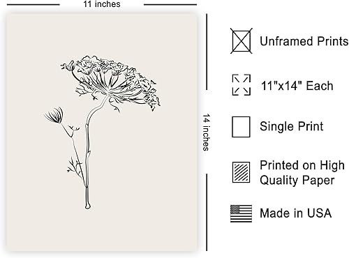 Miniatura 625 de Poster Master Póster de peonías – Estampado de flores retro – Ilustración floral – Ilustración en blanco y negro – Diseño de línea y abstracto –