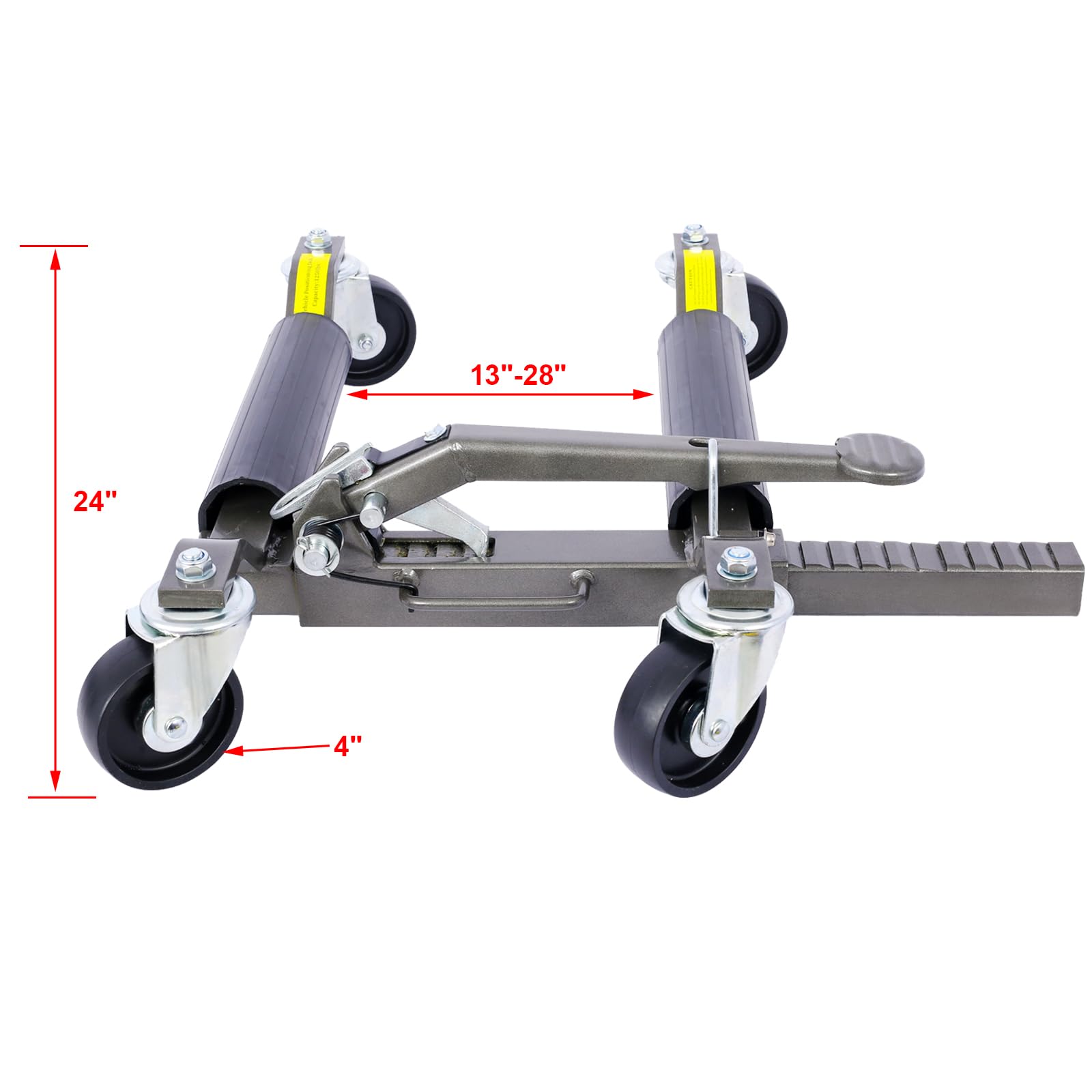 Lot De 4 Patins Hydrauliques Pour Roues – Capacité 680kg/pat, Levage Jusqu'à 30.5cm, Rotation 360° - 14