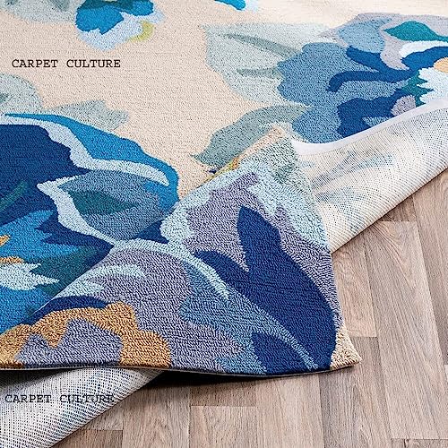 Image of Carpet Mahal Handmade Handwoven Tufted Made of 100% Soft Blended Wool Export Quality Carpets with 1 Inch Thickness (8x10 Feet) Color Multi