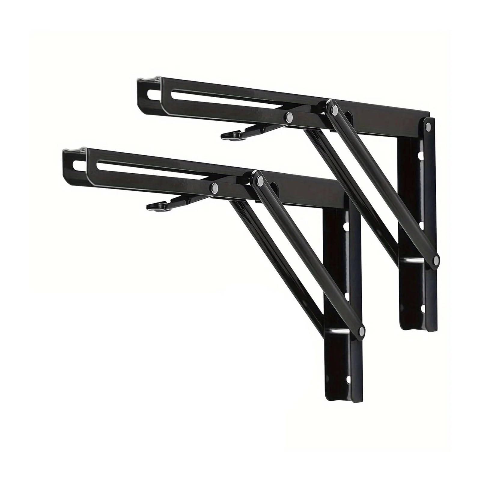 2Pcs Folding Shelf Brackets, Heavy Duty Wall Mount 30cm