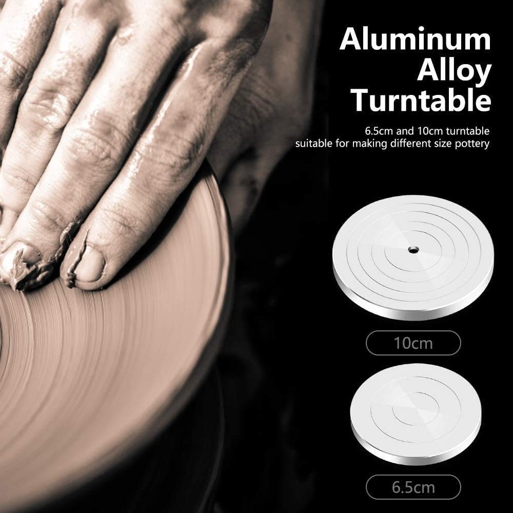 Mini Roue de Poterie, 2000 tr/min 30 W Tour de Potier Électrique Portable, avec 6,5 cm 10 cm Platine pour Le Travail en Artisanat d'argile en céramique