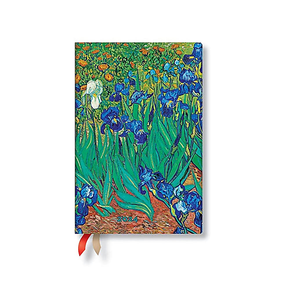 Van Gogh’s Irises (Van Gogh’s Irises) Mini Verso 12-month Dayplanner 2024