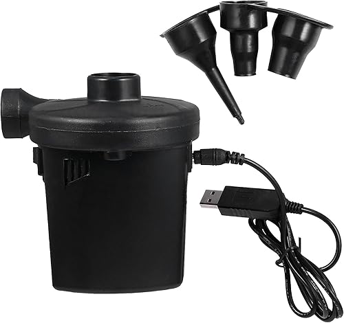 Rechargeable Electric Air Pump USB Portable for Air Mattress Raft Pool Fast Inflation Deflation Compact Travel Blower with High Airflow Motor