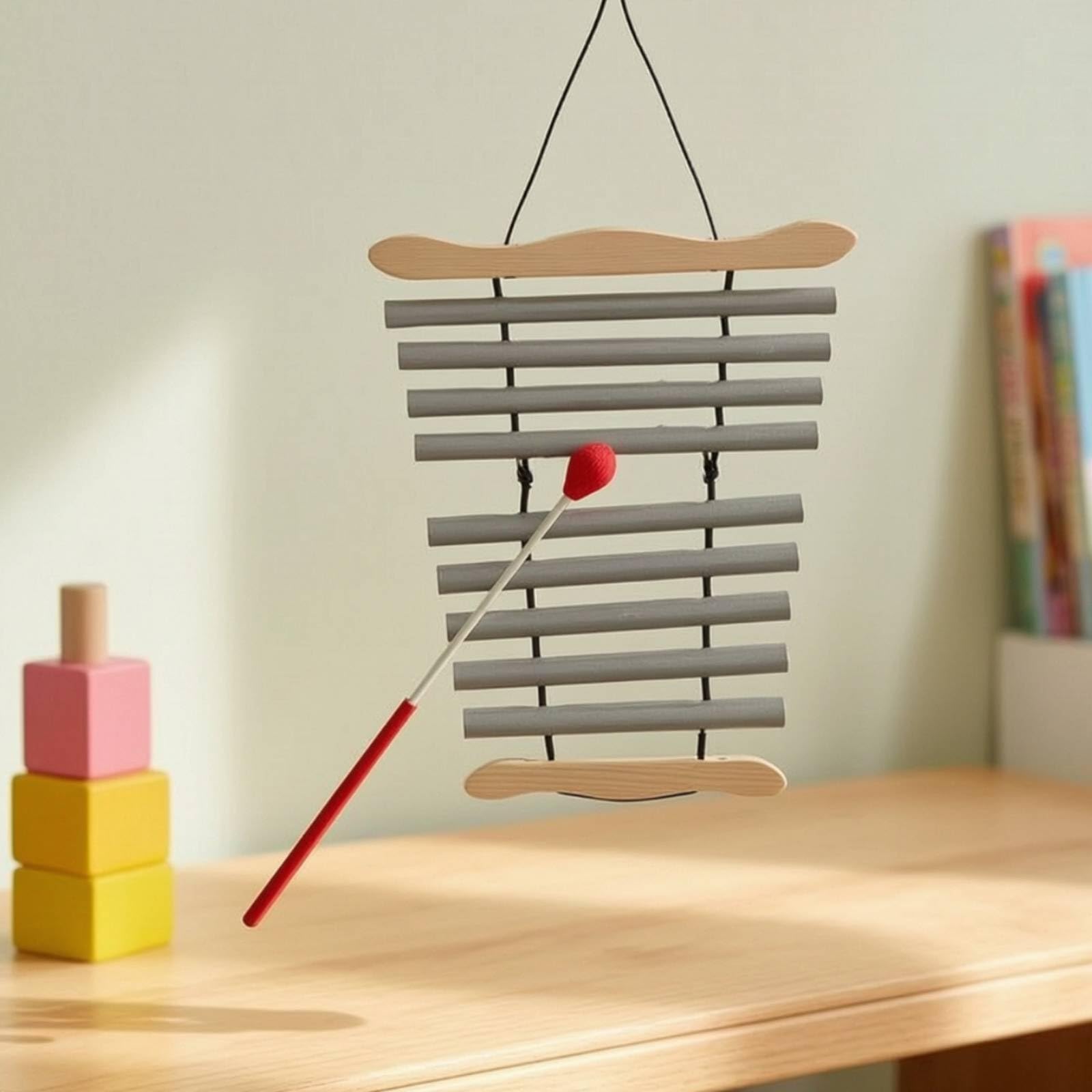 Amagogo Glockenspiel Bambini Xilofono Strumento Percussione Giocattolo Didattico Campanello in Legno E Metallo con Mazzuolo Bicolore Maneggevole Adatto per , Multicolore